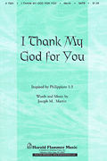 I Thank My God for You SATB choral sheet music cover